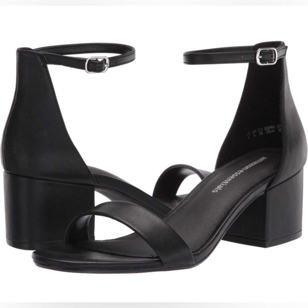 Elegant Black Ankle Strap Sandals
